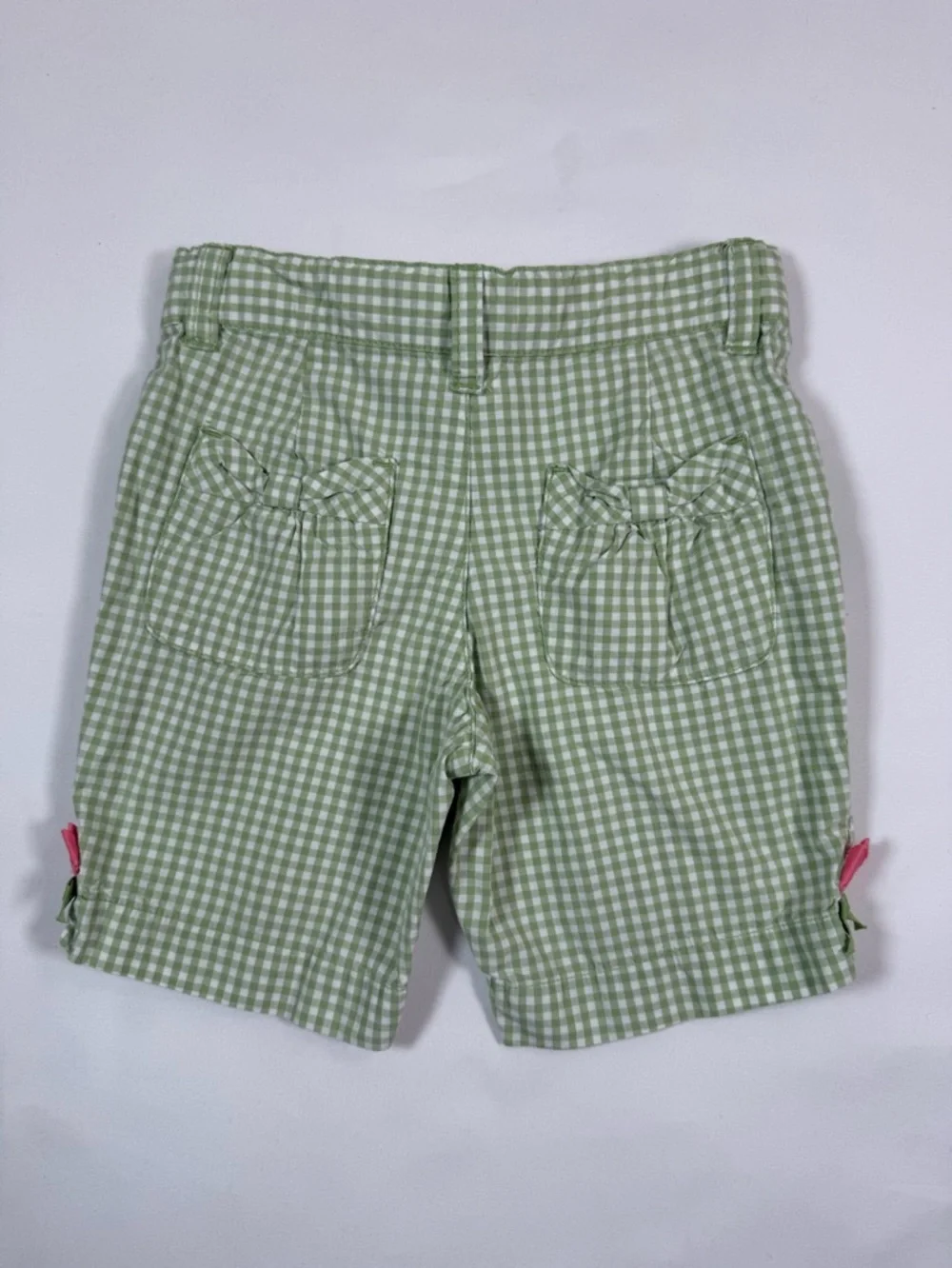 GYMBOREE‎ Green Gingham Shorts Girls Size 4 Cottagecore Preppy Spring Summer